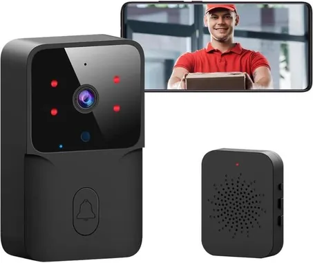 جرس باب مع كاميرا مراقبة