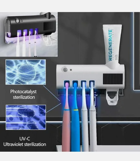جهاز تعقيم فرش الأسنان الآلي بالأشعة فوق البنفسجية للقضاء على الجراثيم.😍