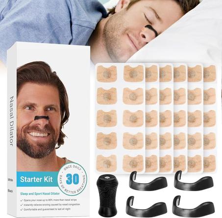 مجموعة شرائط الأنف لتعزيز التنفس وجودة النوم