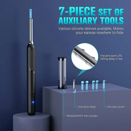 جهاز إزالة شمع الأذن بتقنية واي فاي عالية الدقة 1080