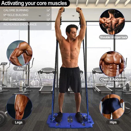 صالة الألعاب الرياضية المنزلية المحمولة مع شريط مقاوِم للرجال والنساء من فيتنديكس