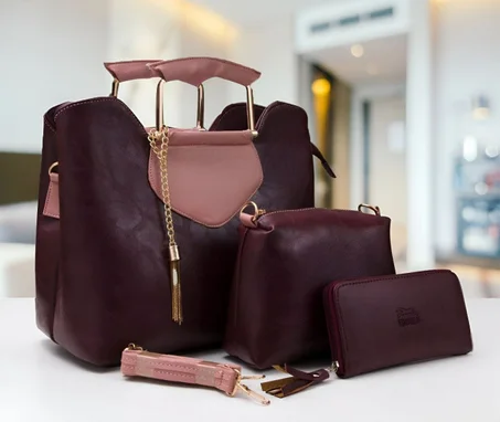 مجموعة حقائب نسائية تتكون من 3 قطع Ref-01
