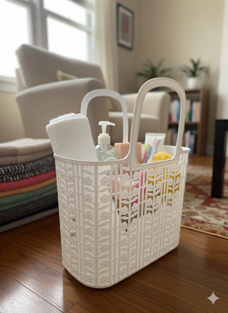 🔸️سلة للحمام والخرجات