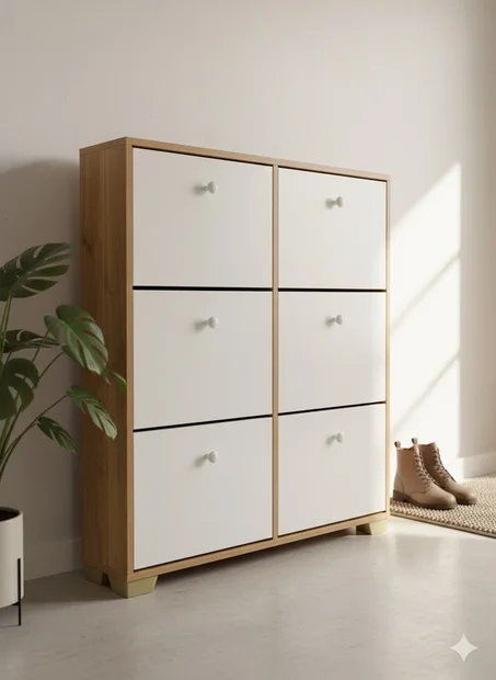 خزانة أحذية أنيقة موفرة للمساحة