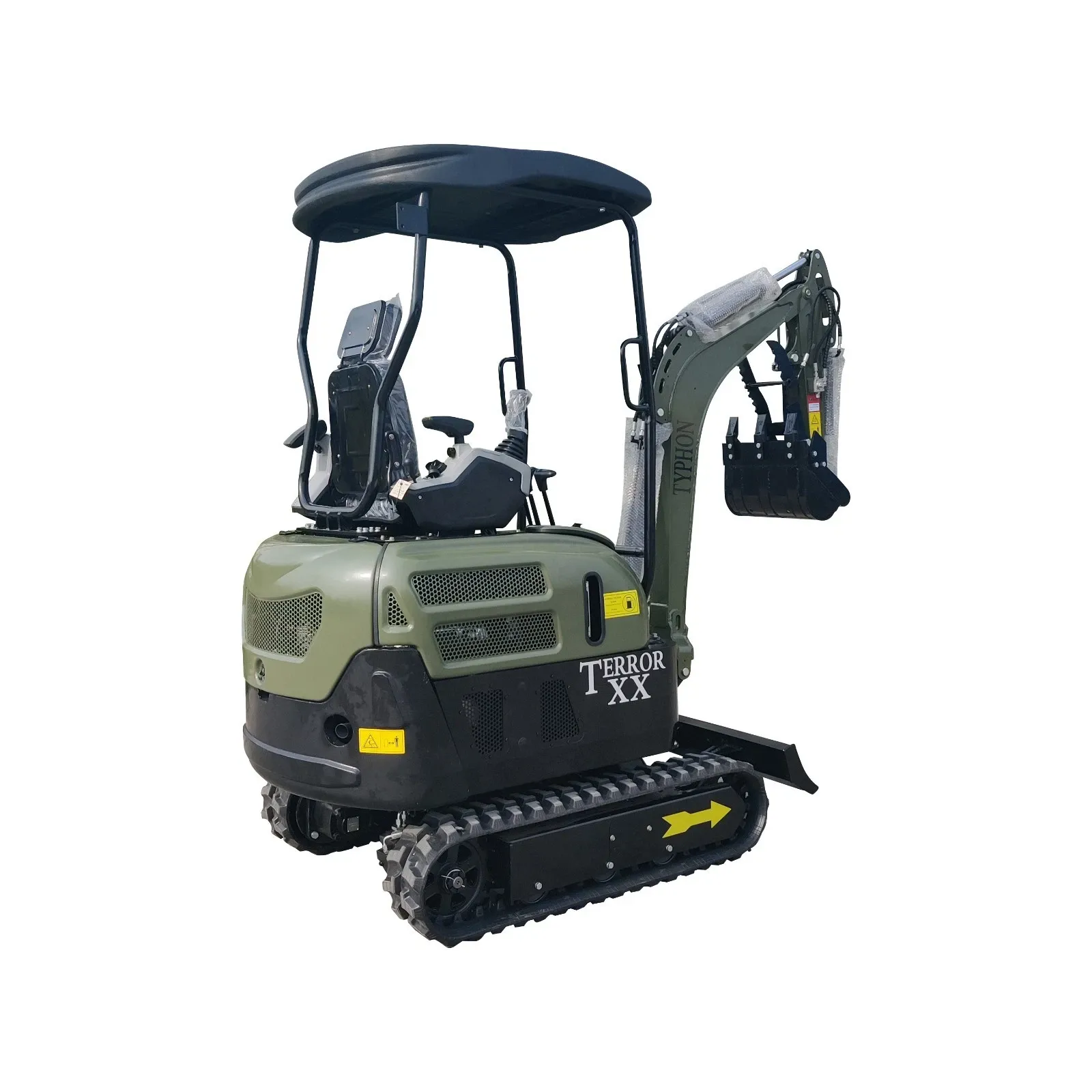 New TYPHON TERROR XX 4000lb Mini Excavator SideSwing Kuobta D902 12 Attachments