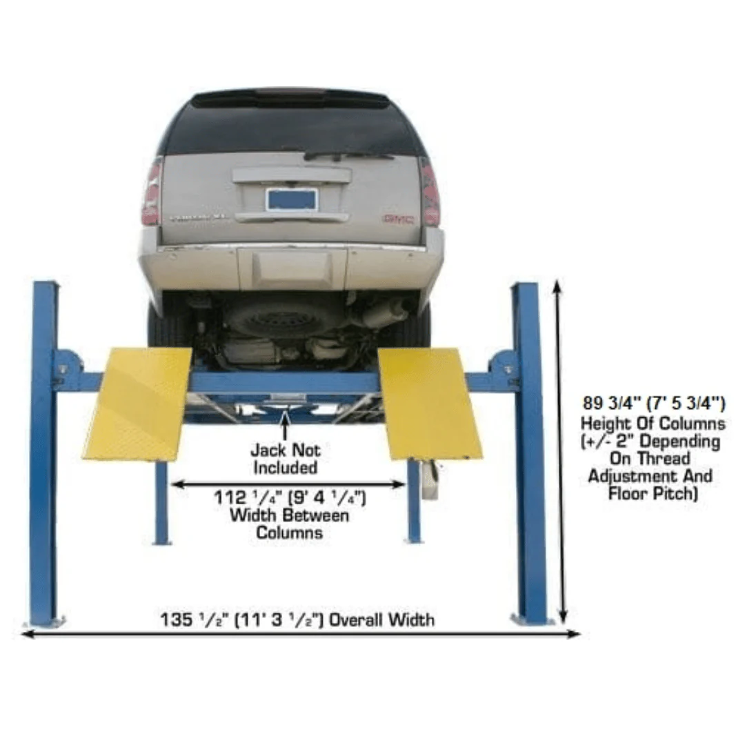 12,000 LB. CAPACITY COMMERCIAL GRADE 4-POST LIFT