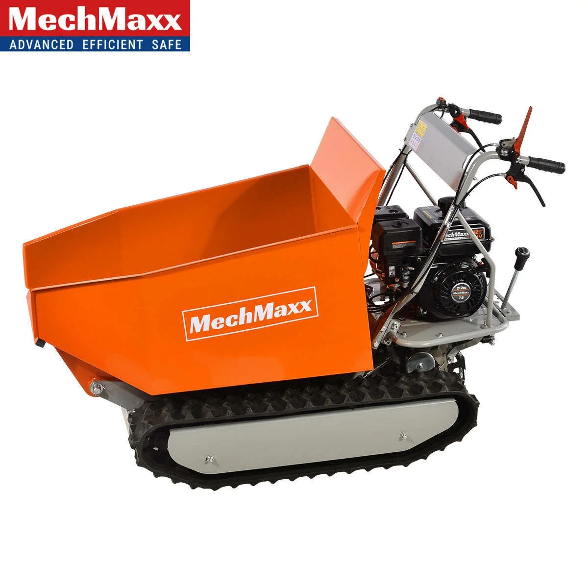 MechMaxx 1100Lbs Load Capacity Petrol Engine Powered Track Mini Dumper, D50MA