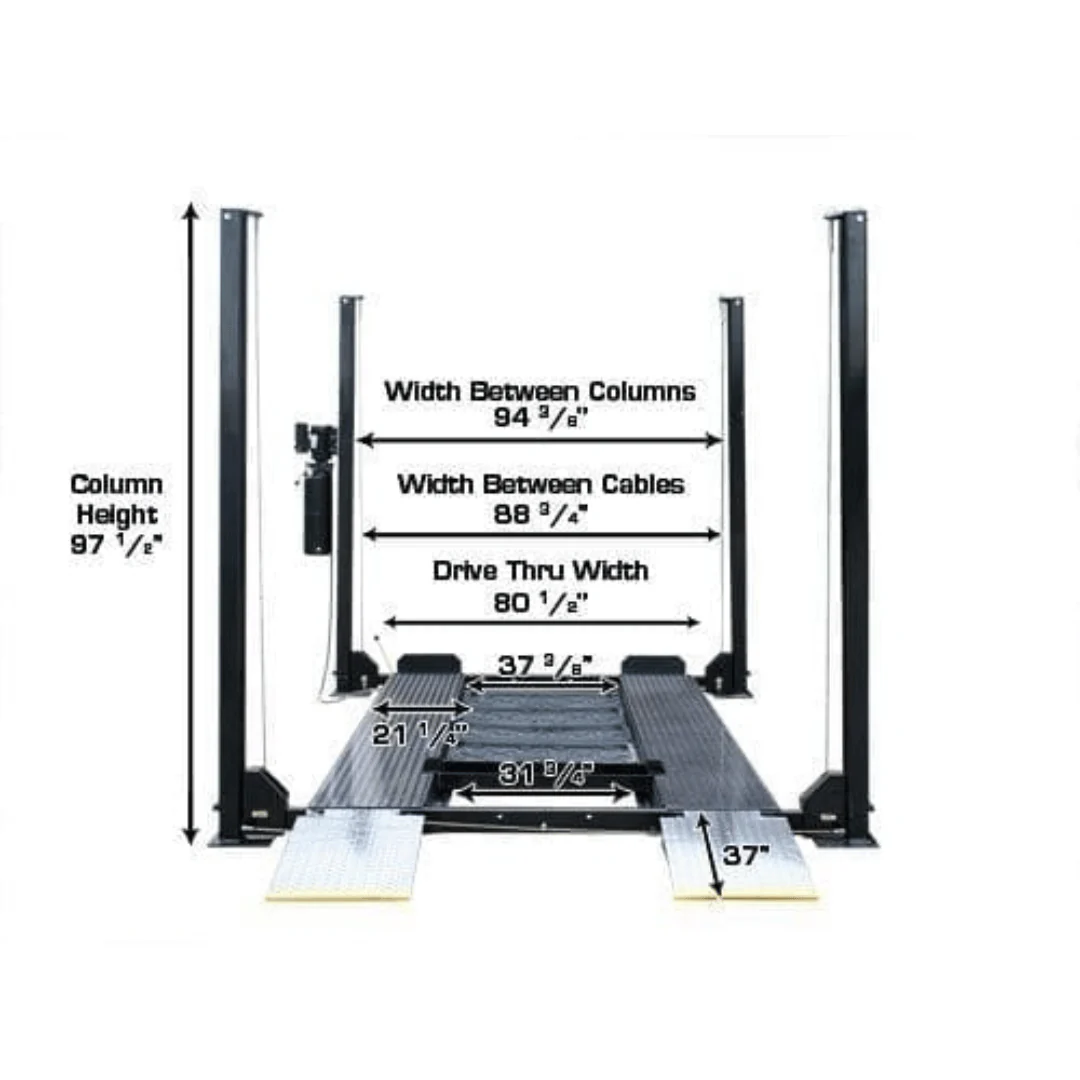 Atlas® Garage Pro 8000 Ext Ex-Tall Service/Parking 4 Post Lift 8,000 lbs