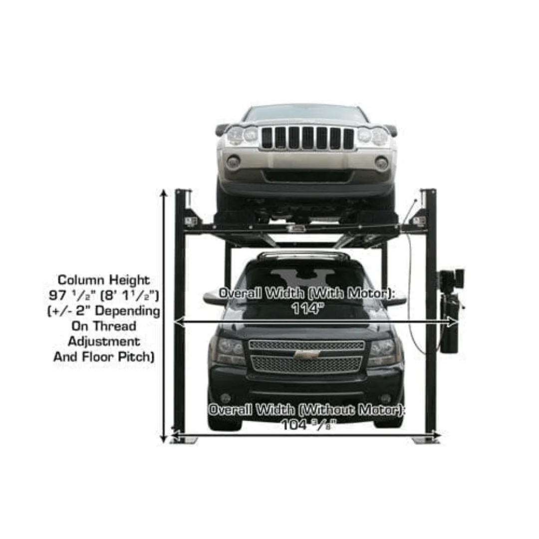 Atlas® Garage Pro 8000 Ext Ex-Tall Service/Parking 4 Post Lift 8,000 lbs