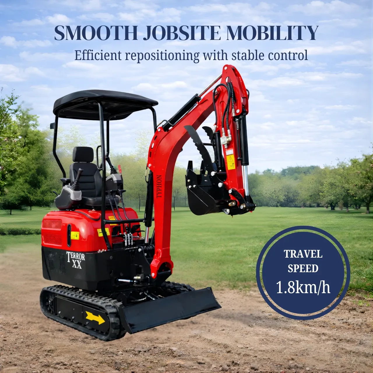 Terror XX Mini Excavator 4000lb Kubota D902 EPA Engine Crawler New