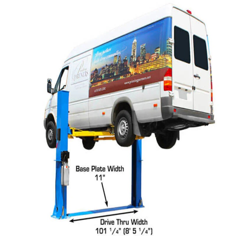 ATLAS BP10000X 2-POST LIFT – 10,000LB CAPACITY FOR LOW CEILINGS