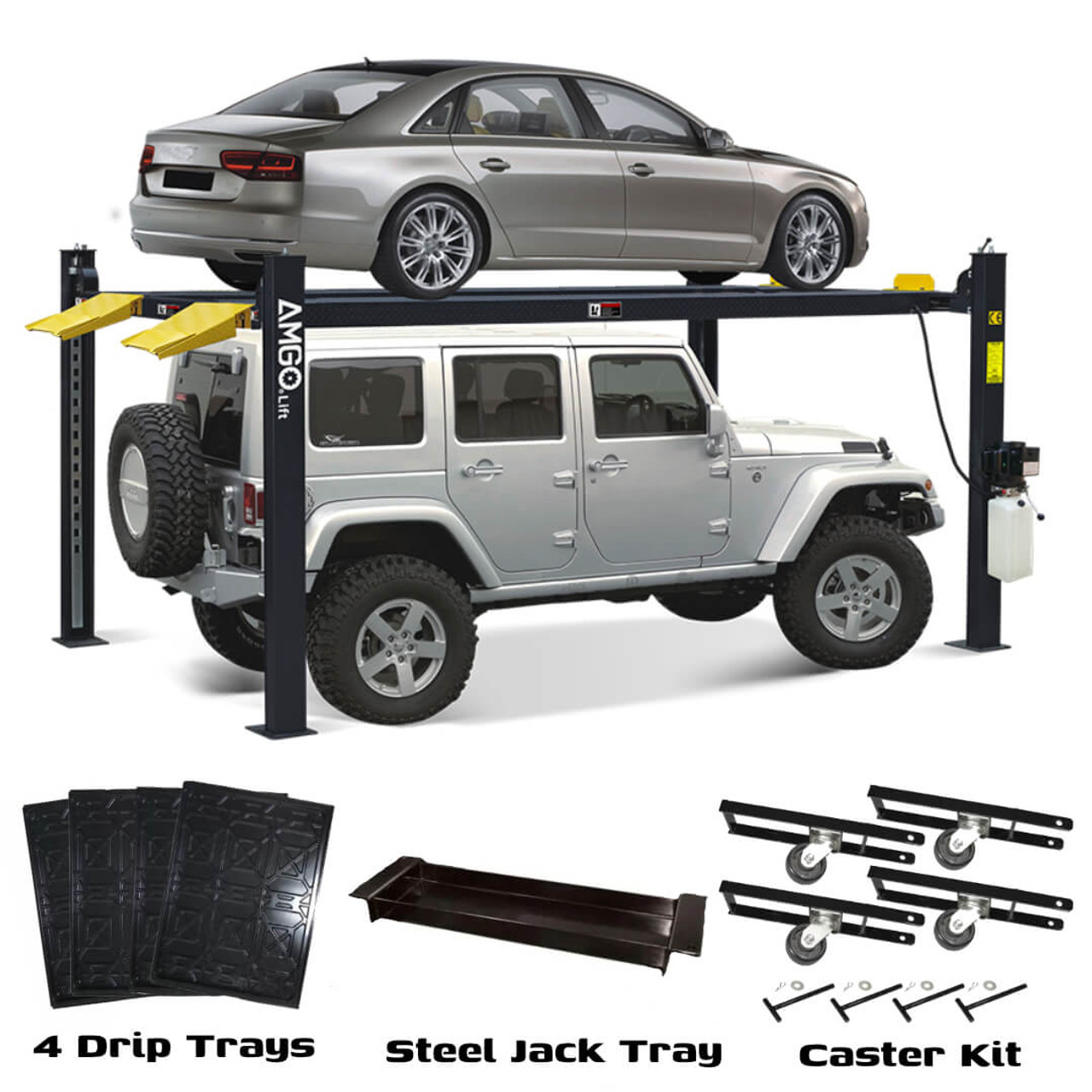 Amgo 408-HP-DX (Combo) 8,000 lb 4 Post Parking Lift