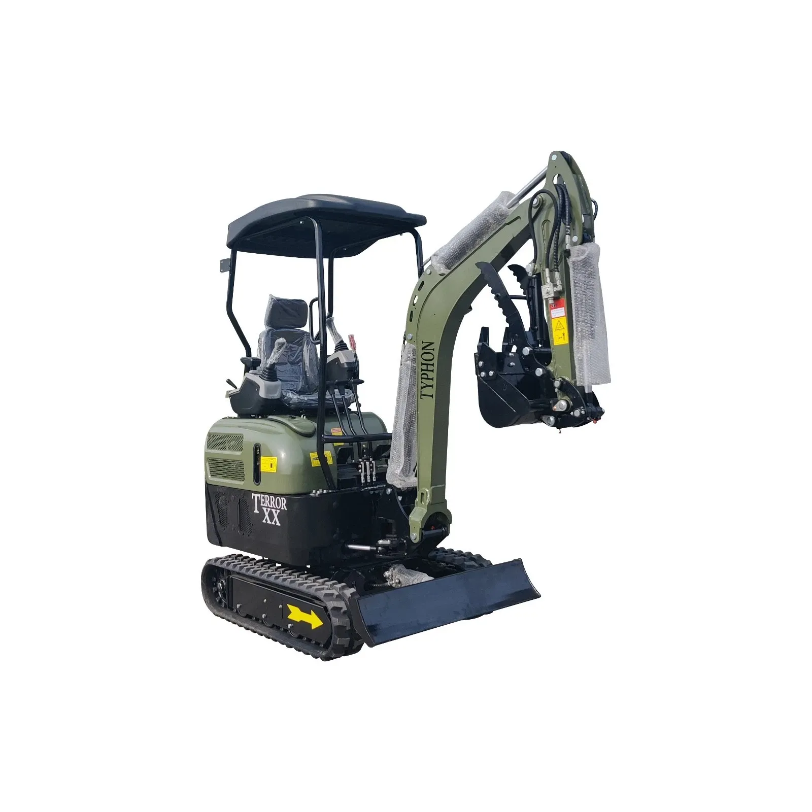 New TYPHON TERROR XX 4000lb Mini Excavator SideSwing Kuobta D902 12 Attachments