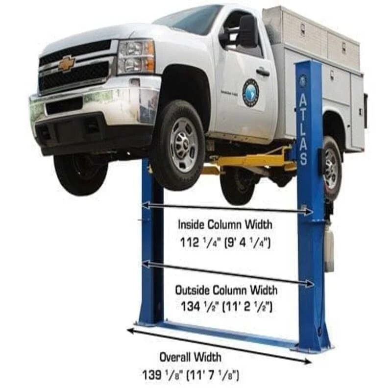 ATLAS BP10000X 2-POST LIFT – 10,000LB CAPACITY FOR LOW CEILINGS