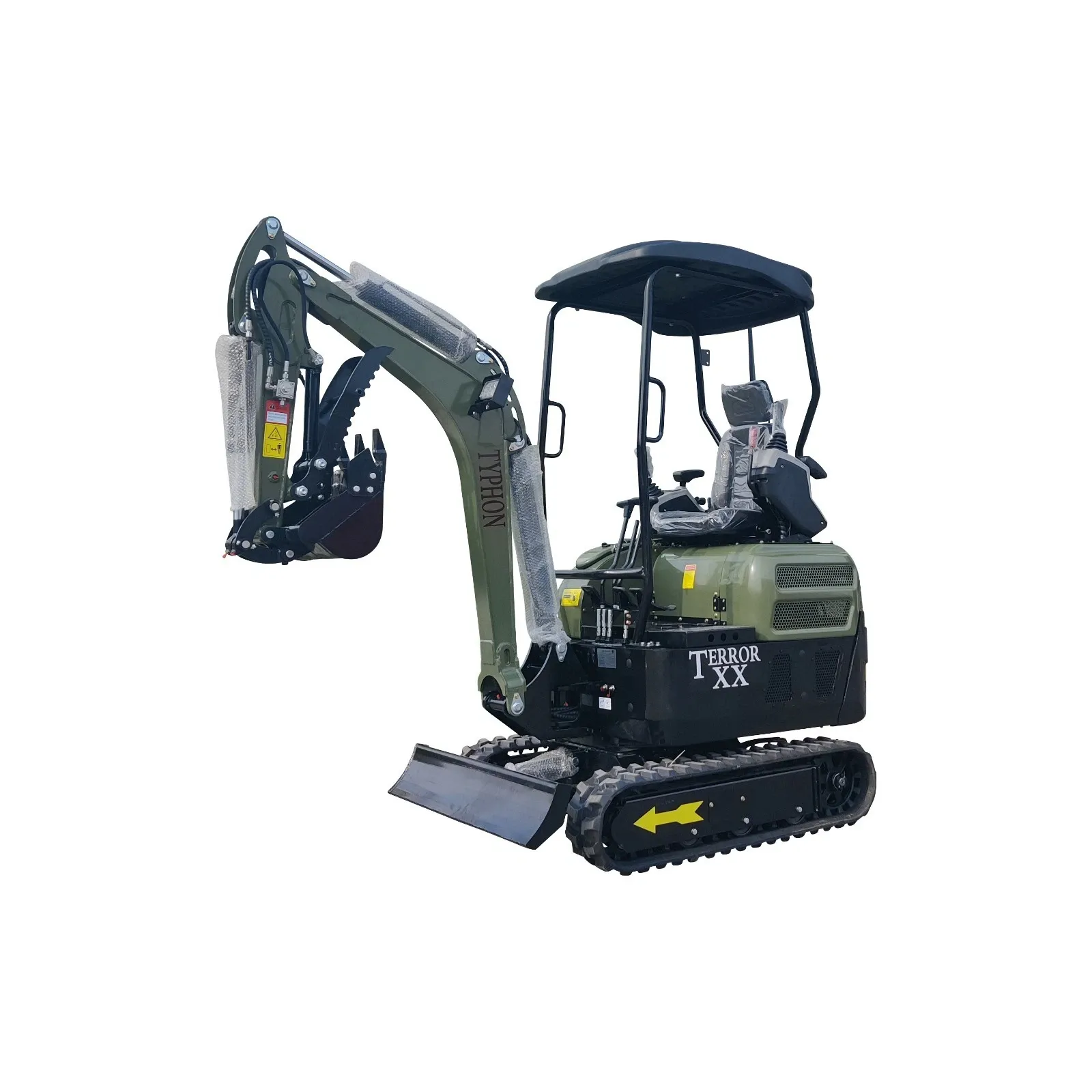 New TYPHON TERROR XX 4000lb Mini Excavator SideSwing Kuobta D902 12 Attachments