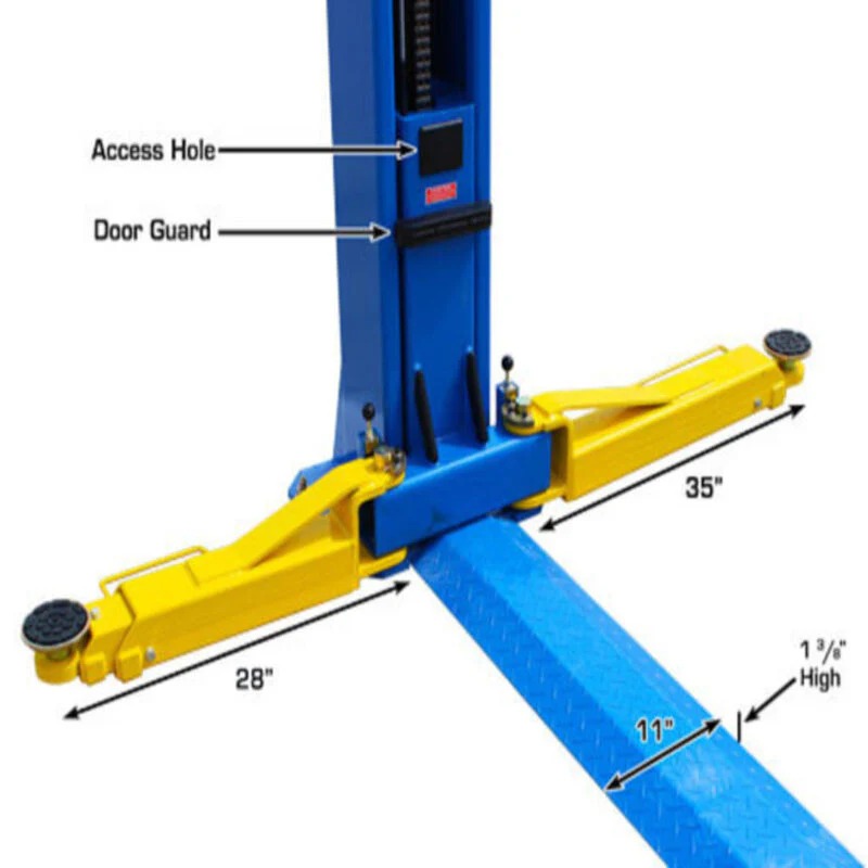 ATLAS BP10000X 2-POST LIFT – 10,000LB CAPACITY FOR LOW CEILINGS