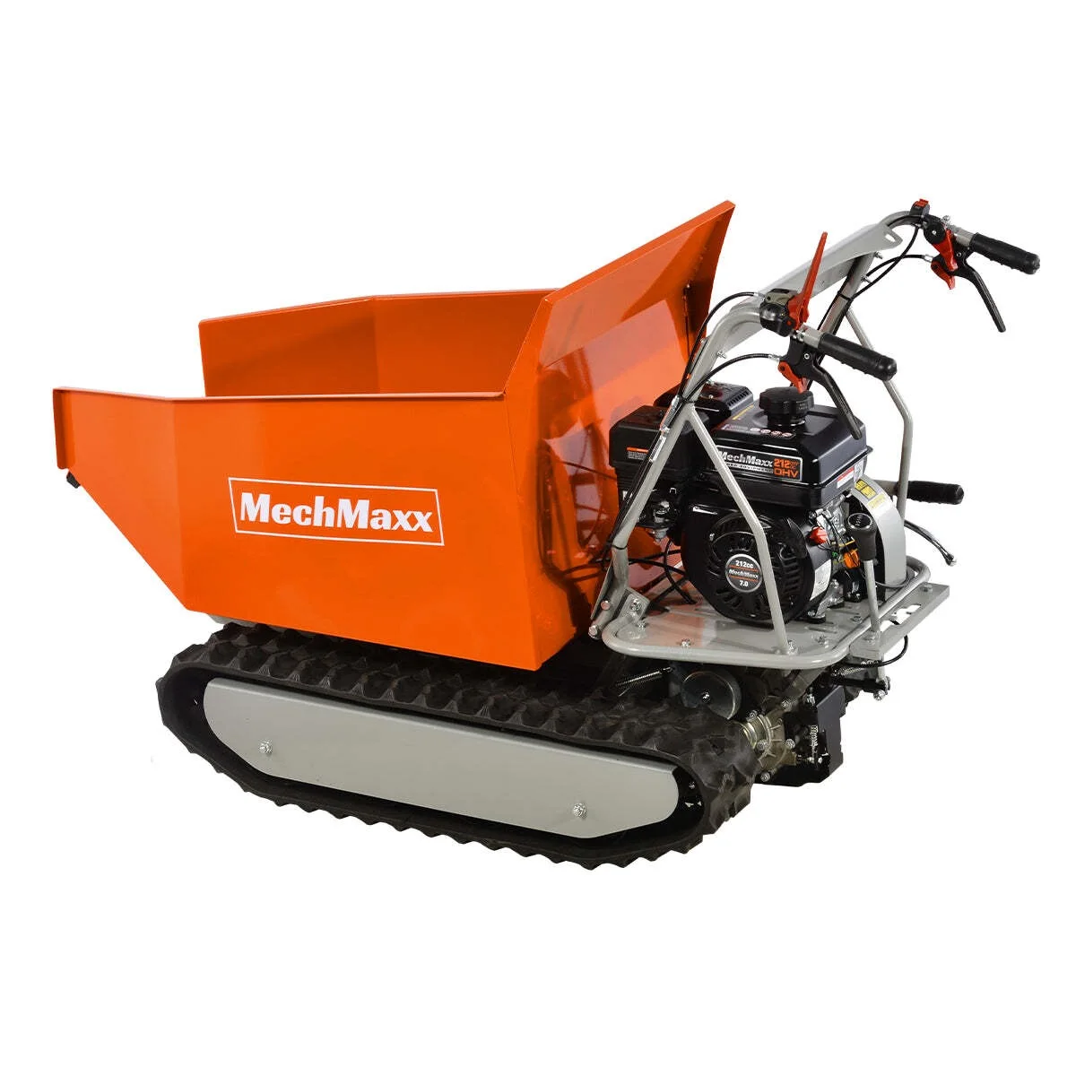 MechMaxx 1100Lbs Load Capacity Petrol Engine Powered Track Mini Dumper, D50MA