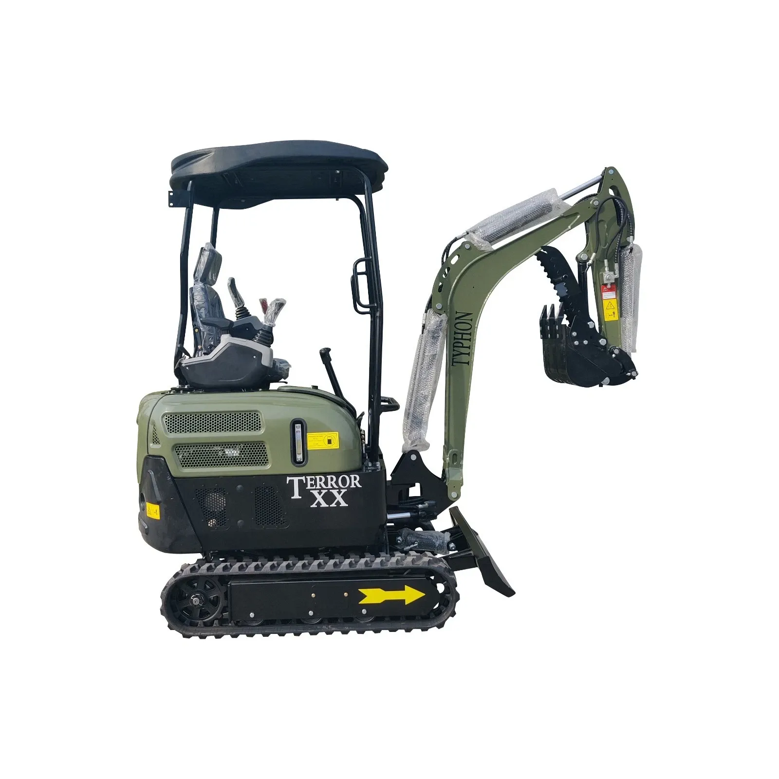 New TYPHON TERROR XX 4000lb Mini Excavator SideSwing Kuobta D902 12 Attachments