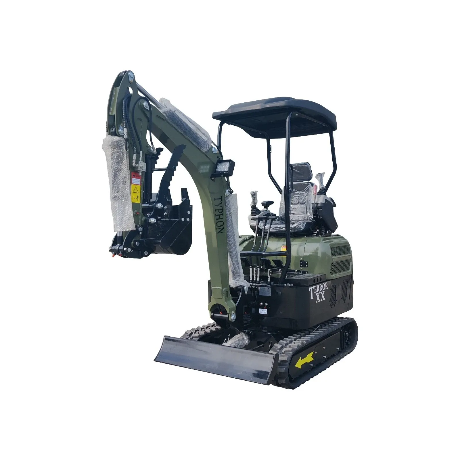 New TYPHON TERROR XX 4000lb Mini Excavator SideSwing Kuobta D902 12 Attachments