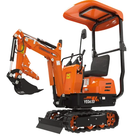 Mini Excavator with canopy, Claw, Grading Bucket & Rake, 306cc EPA compliant engine, suitable for construction work, farm&landscaping, utility installations