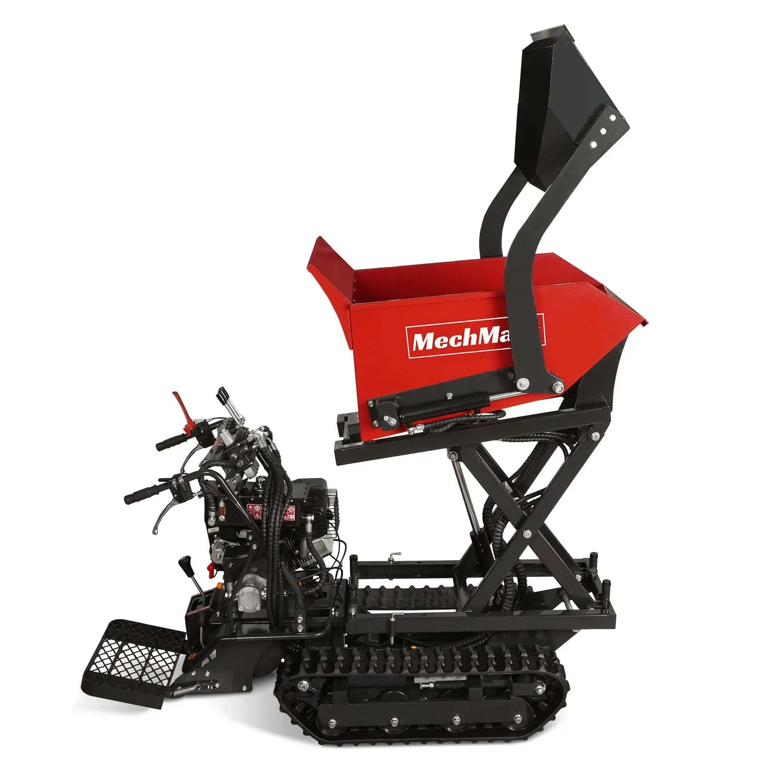 MechMaxx 1100Lbs Capacity Barrow 302cc 10HP E-Start Gas Tracked Dumper, D50HTFL