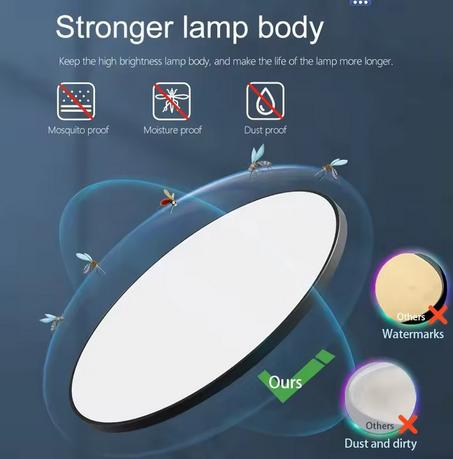 مصباح سقف  مسطح 14.6 انش، 50 واط - لغرفة المعيشة وغرفة النوم والمطبخ  صباح