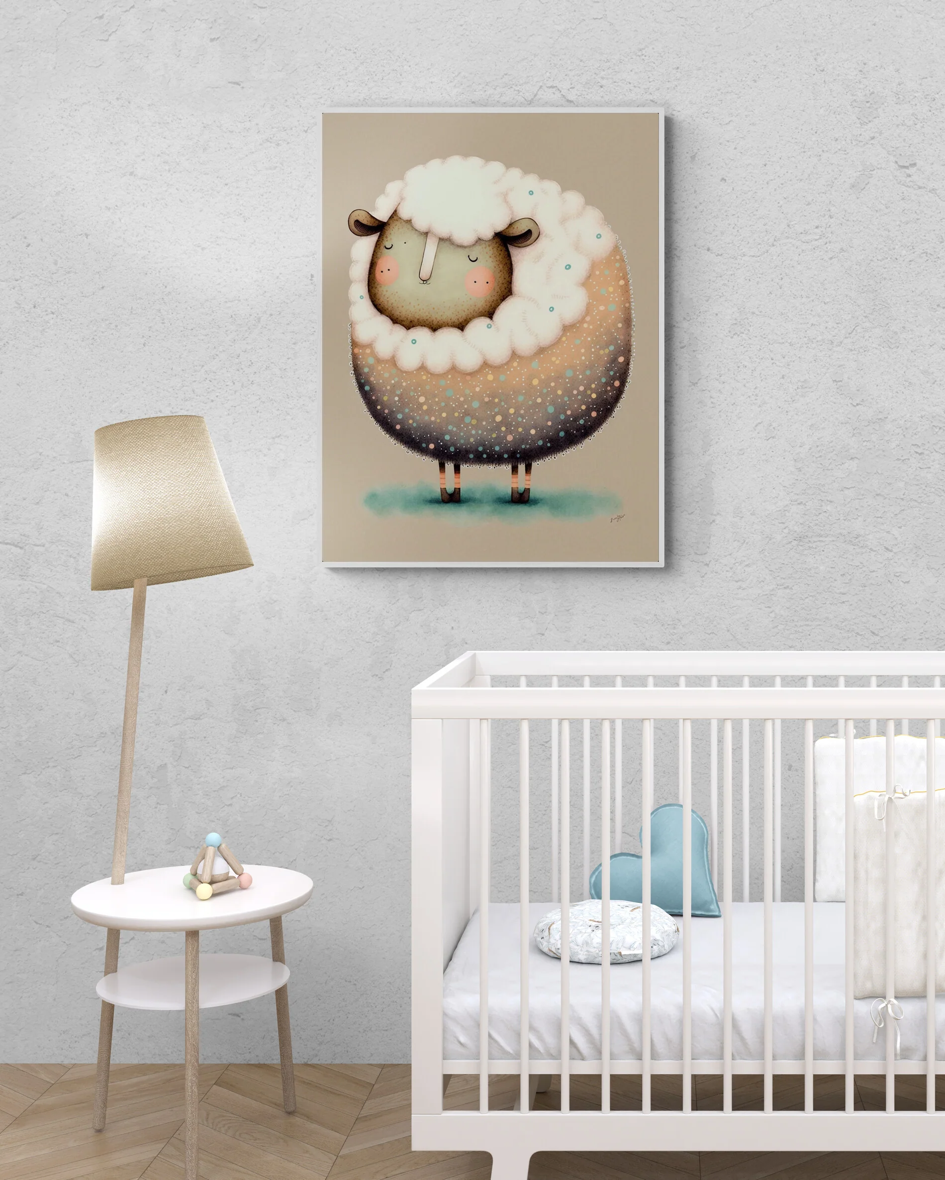 Tableau déco Mouton Blanc