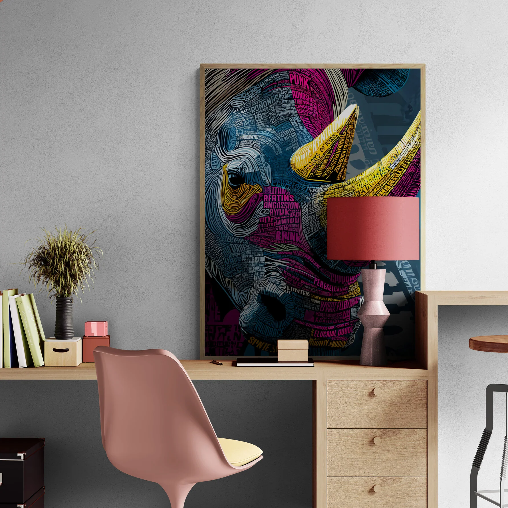 Art Animalier Multicolore en Lettres