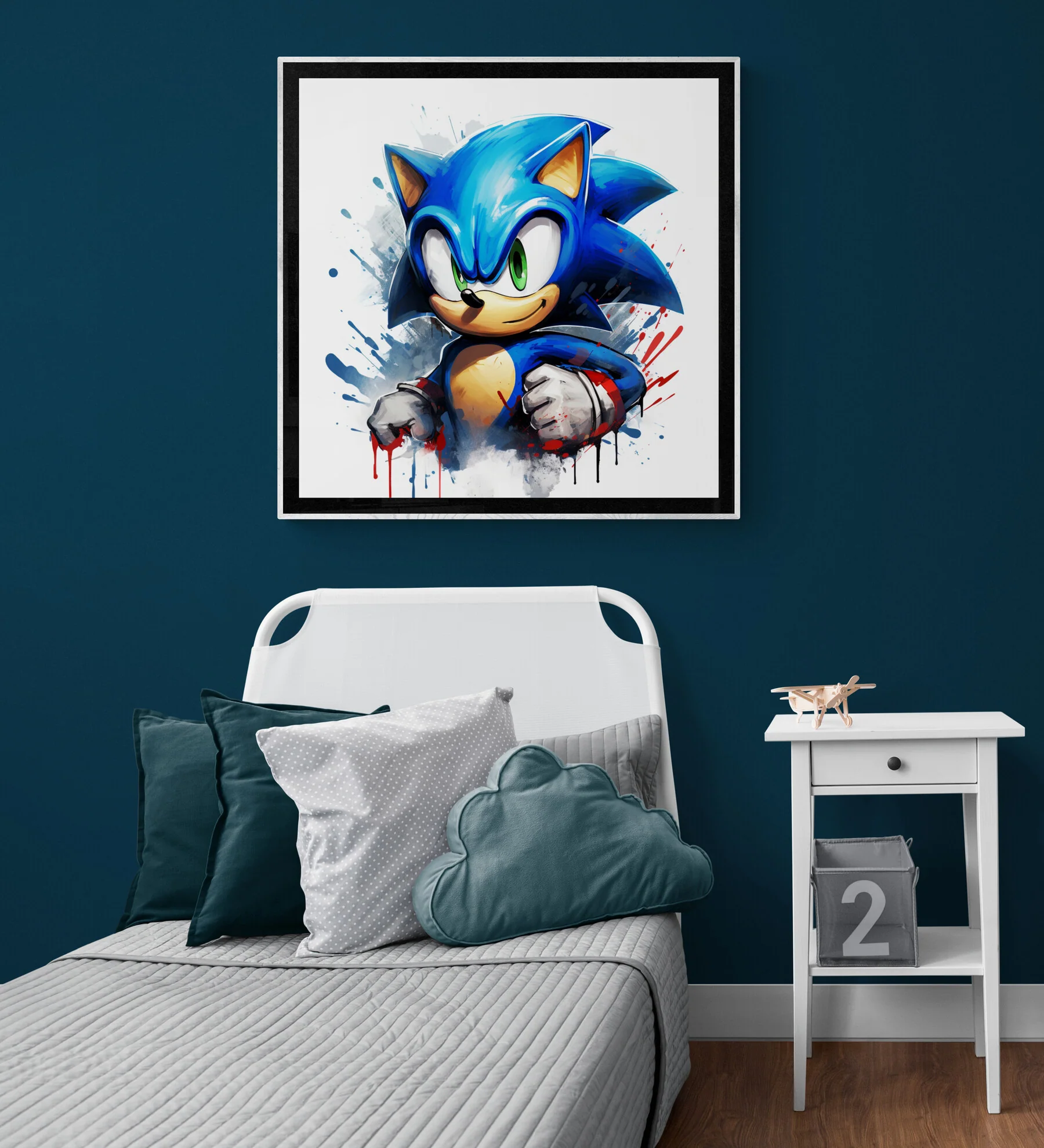 Poster Sonic - Aventurier Bleu Vitaminé