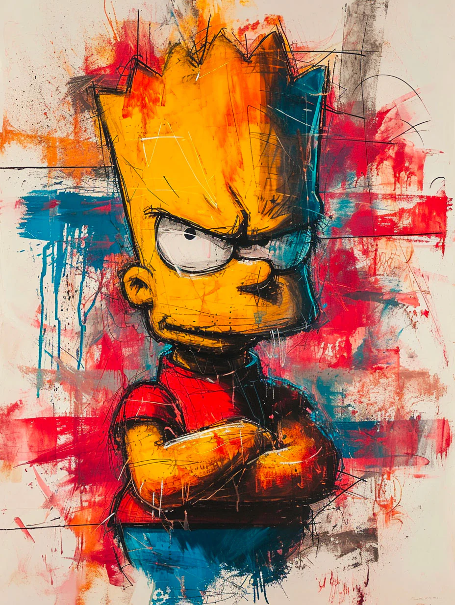 L'espièglerie de Bart en couleurs