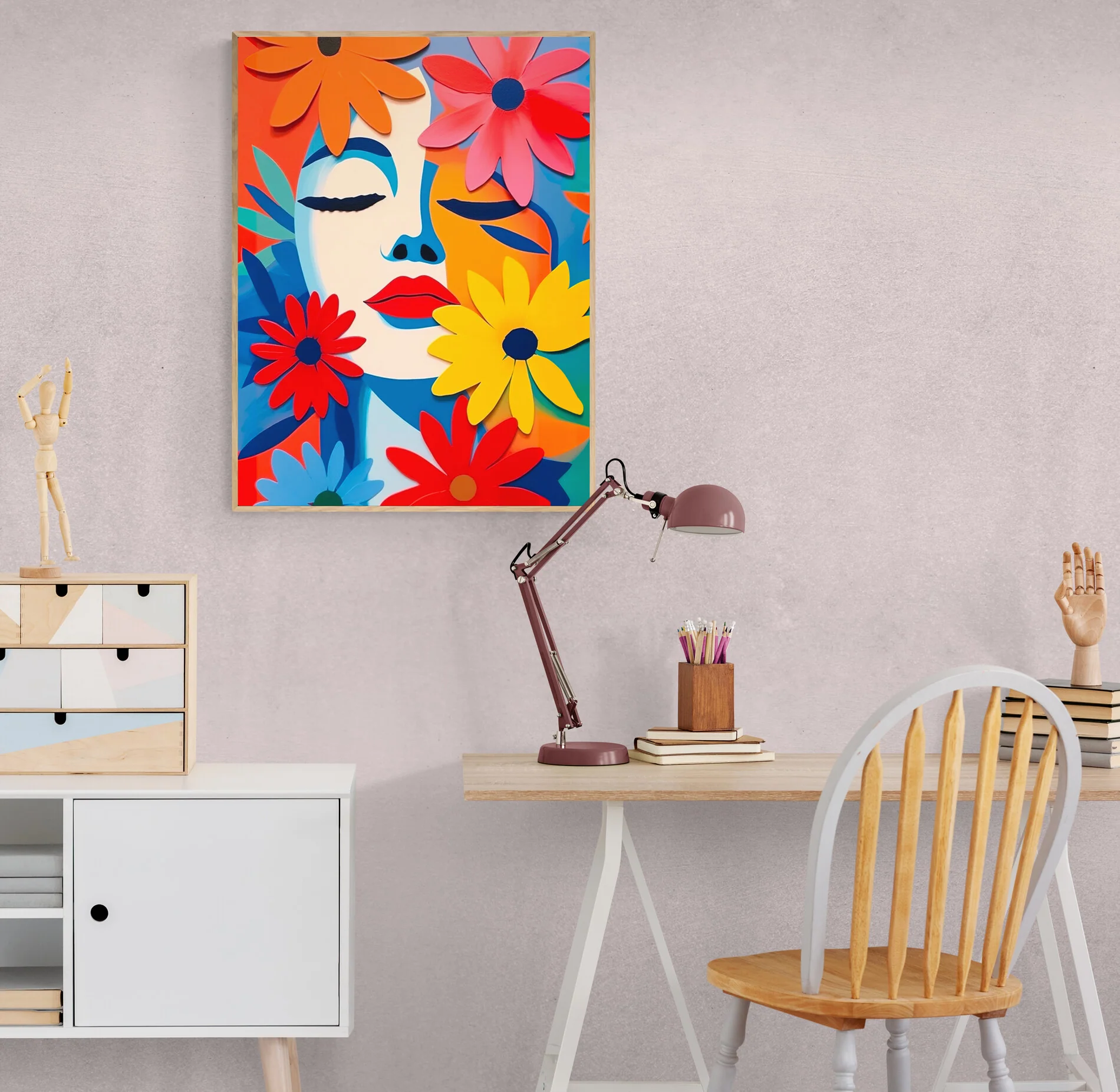 Tableau “Visage Fleuri”