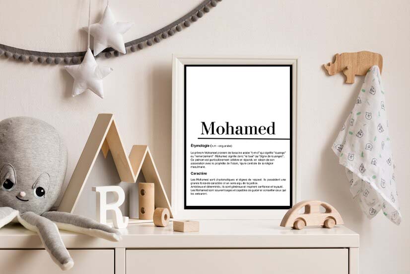 Poster Personnalisée Étymologique Prénom