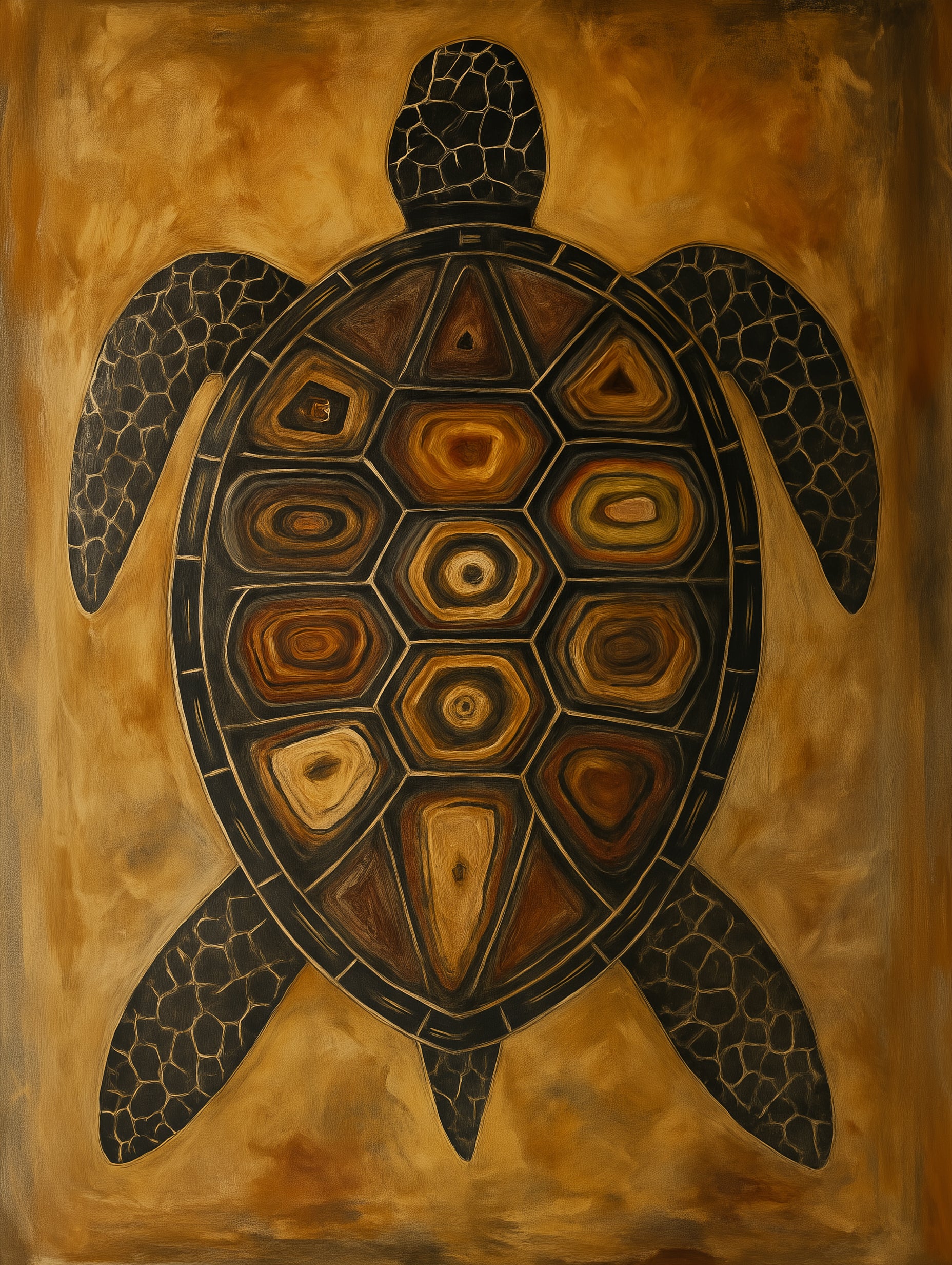 Tableau Tortue Tribale
