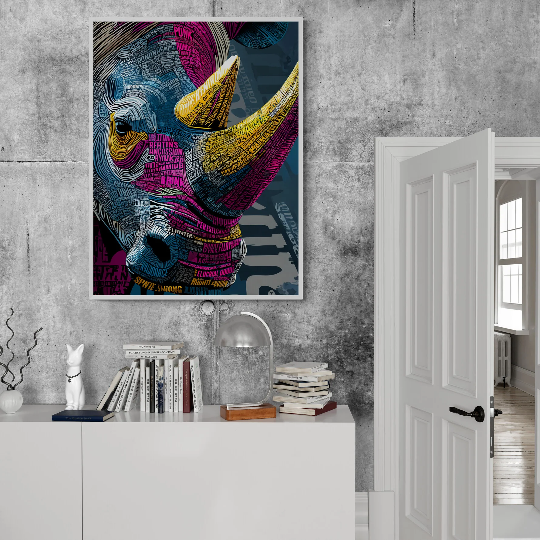 Art Animalier Multicolore en Lettres