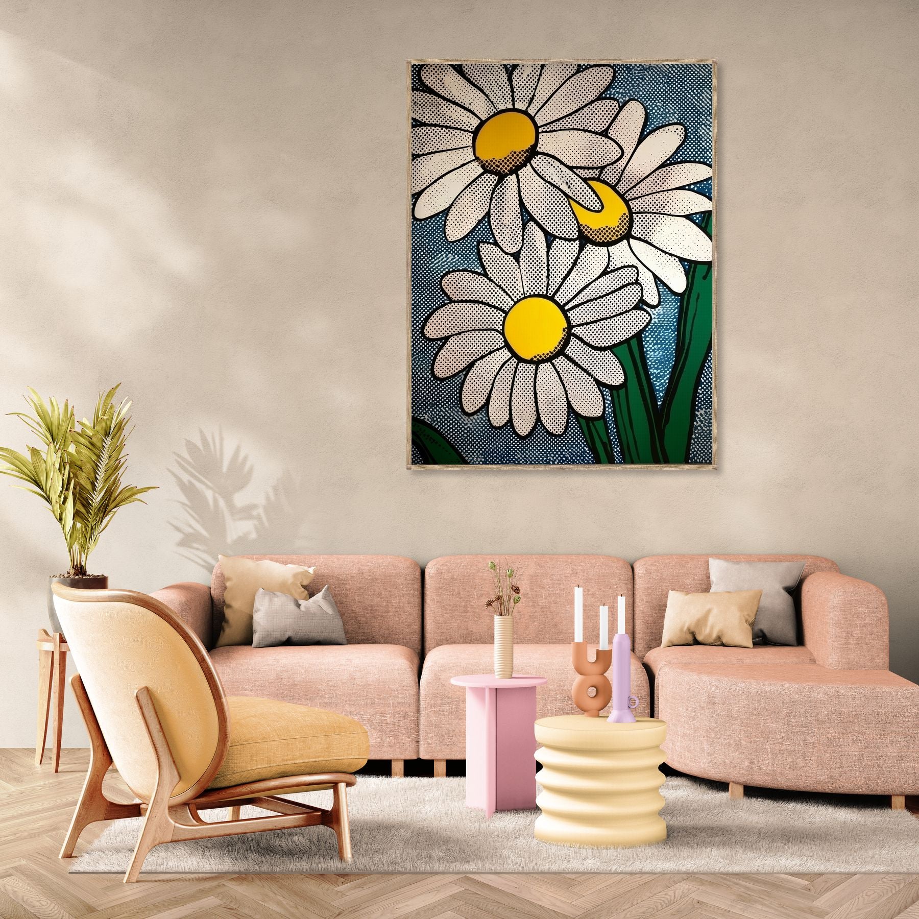 Tableau fleur pop art