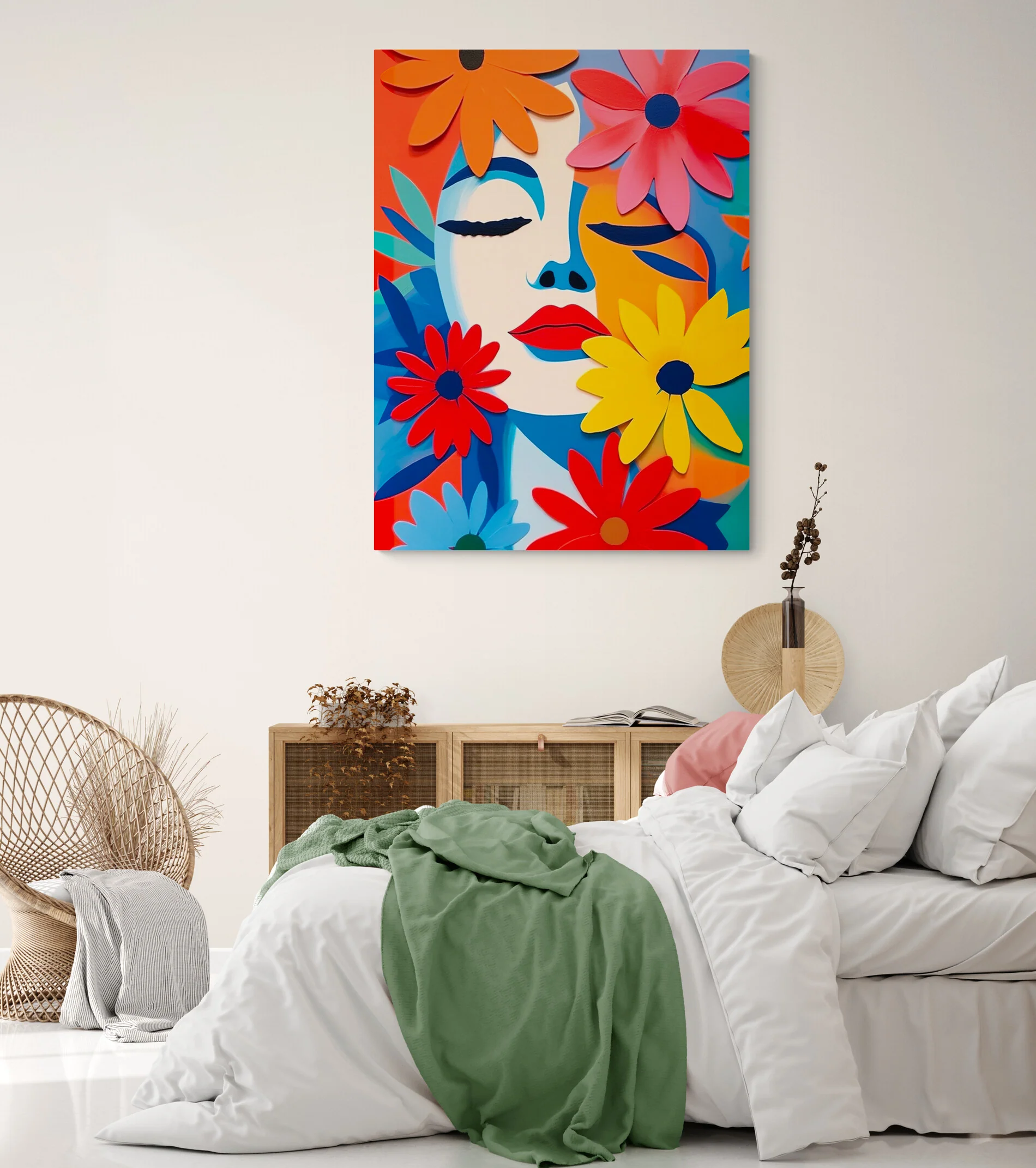 Tableau “Visage Fleuri”