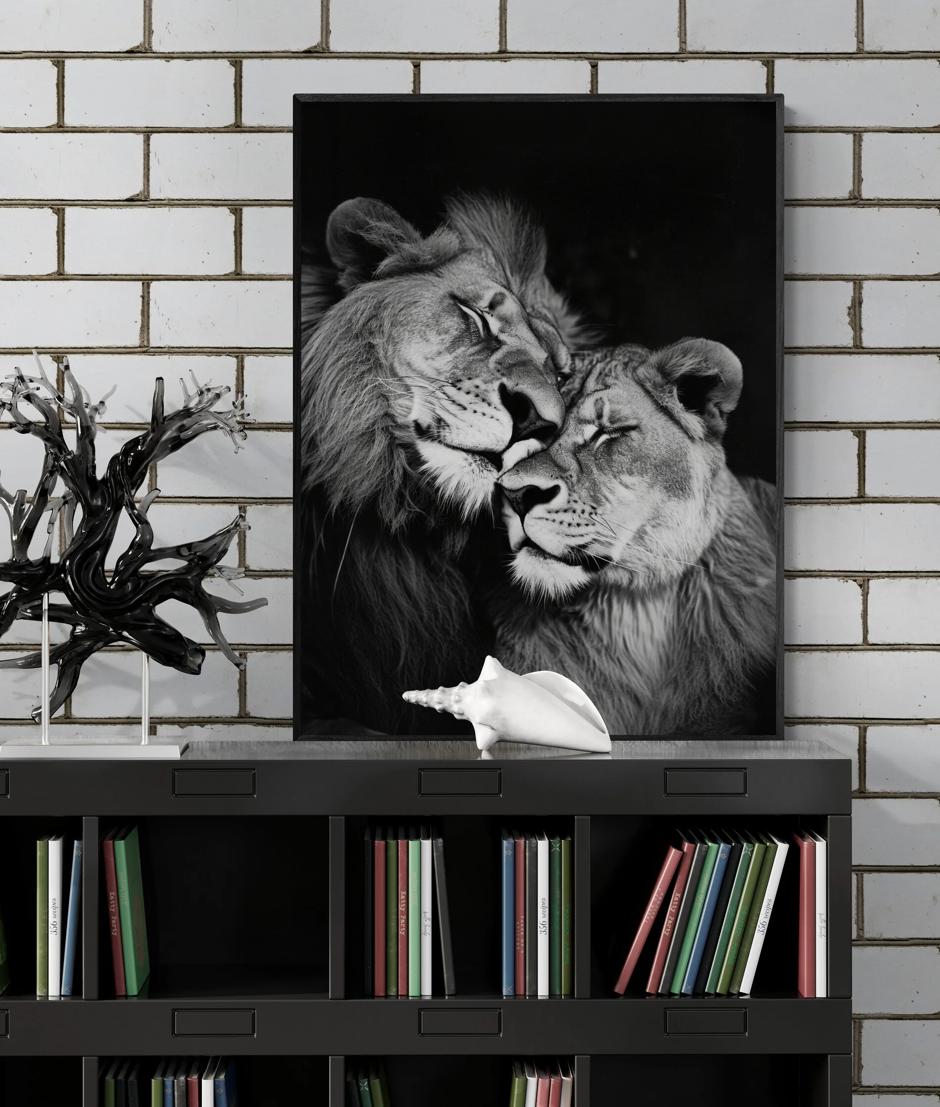 Tableau Lion et Lionne