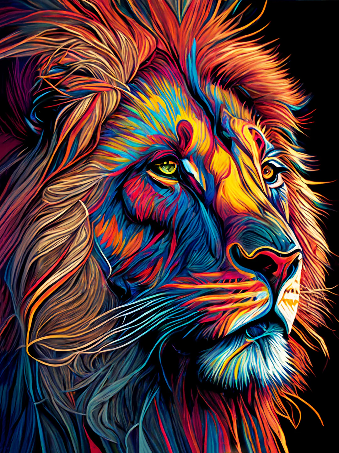 Tableau Pop Art Lion