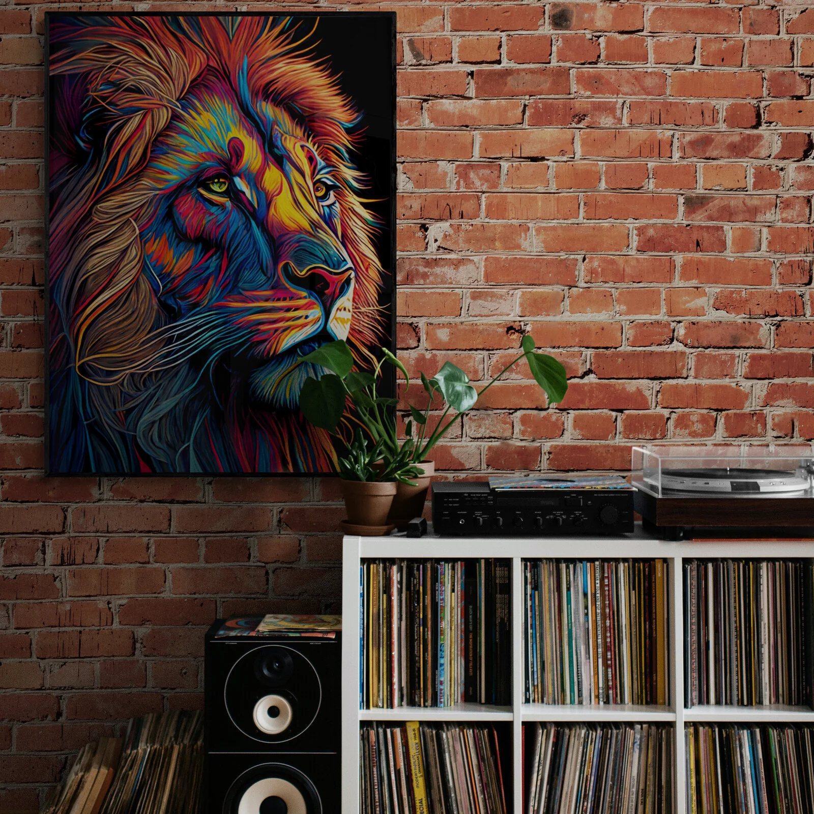 Tableau Pop Art Lion