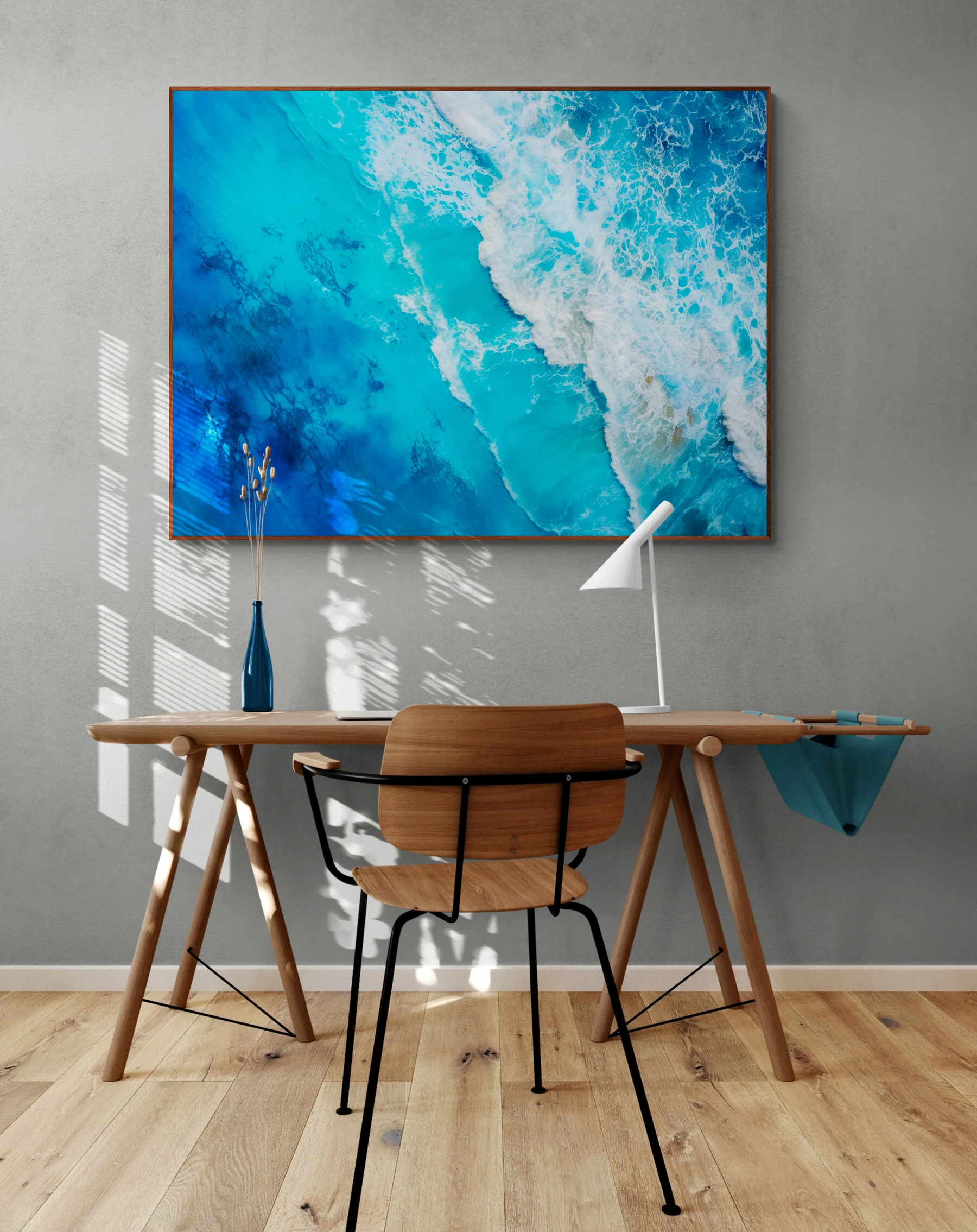 Tableau Vagues Bleues