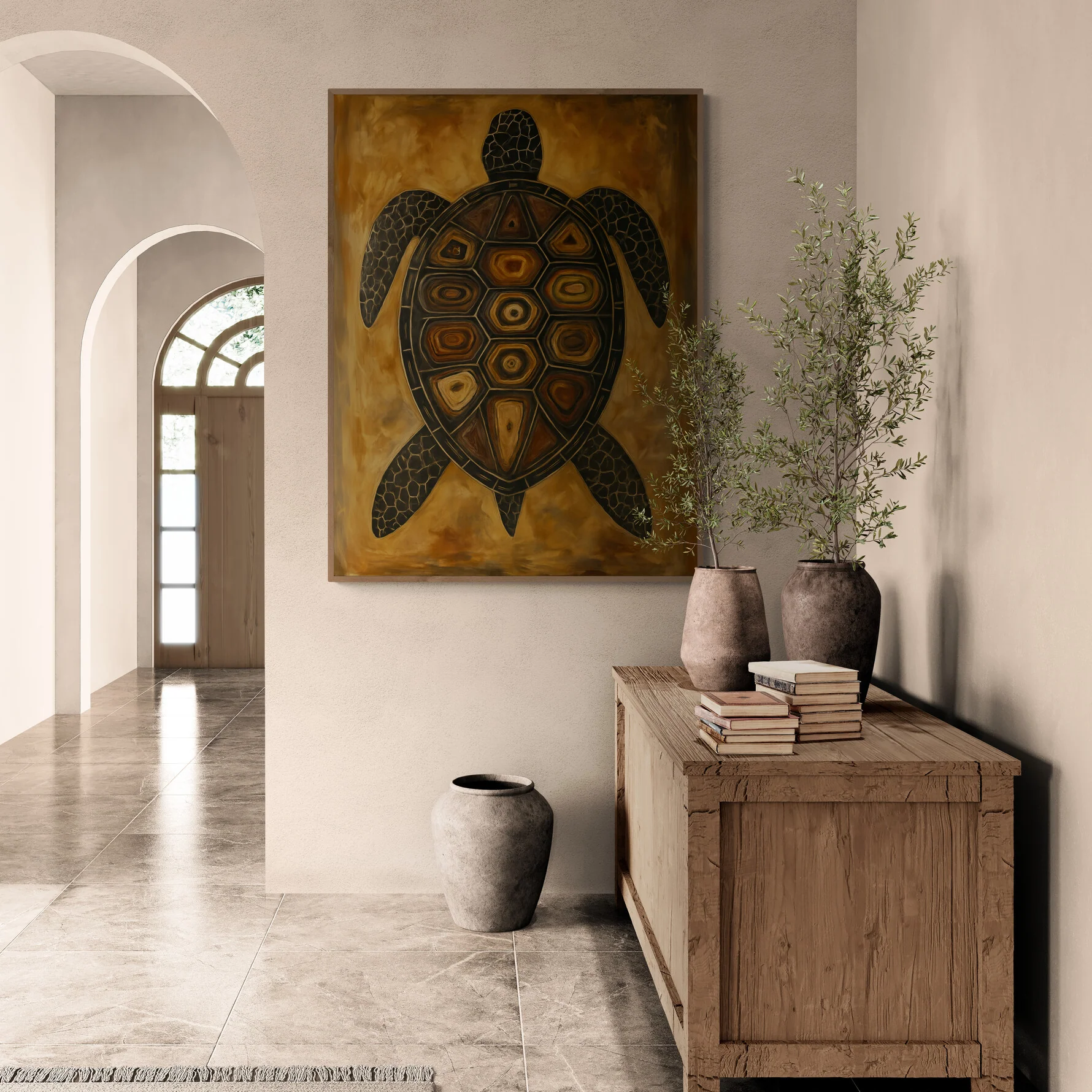 Tableau Tortue Tribale