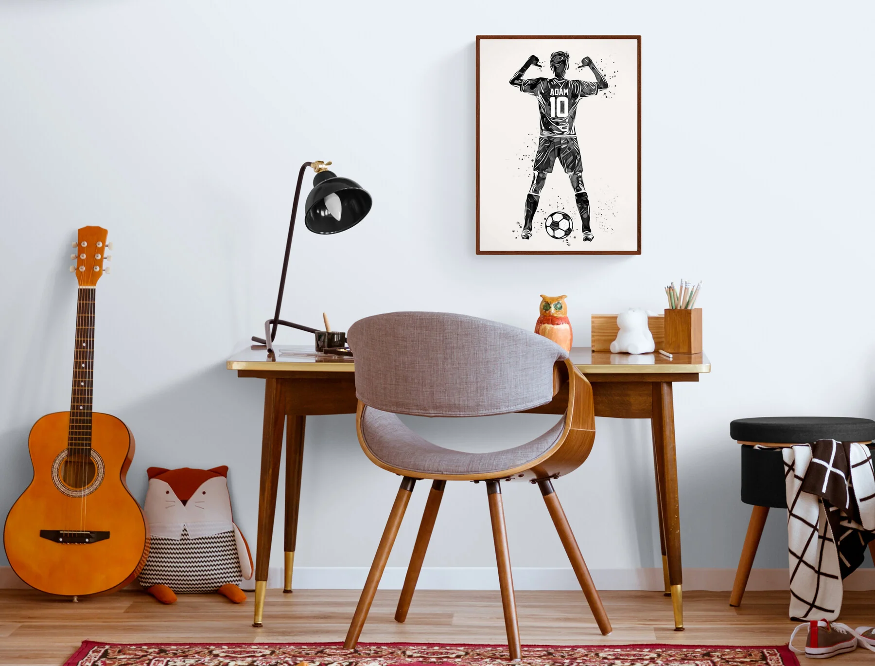 Cadeau Personnalisé Foot Noir et Blanc