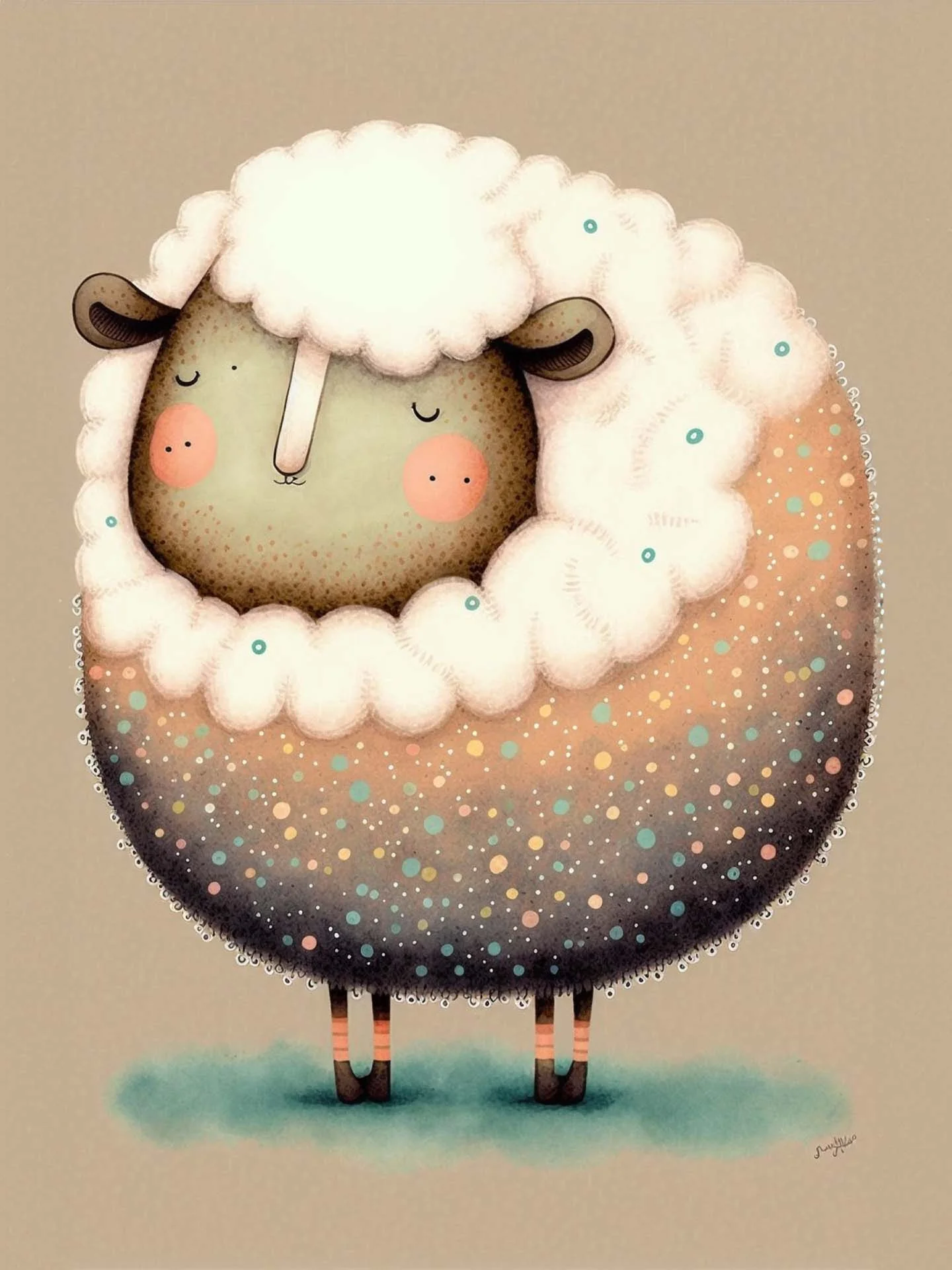 Tableau déco Mouton Blanc