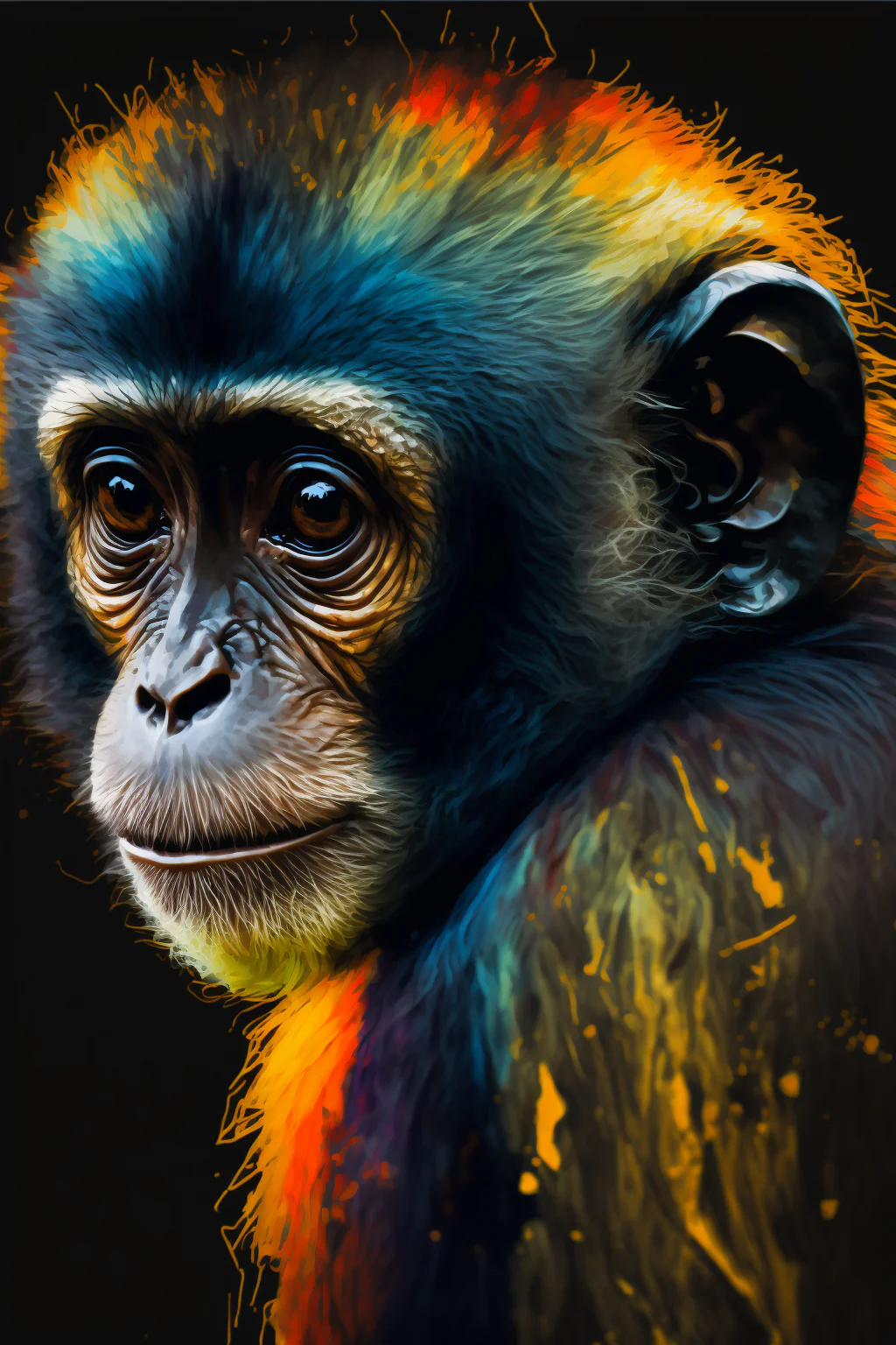 Singe coloré, esprit malin