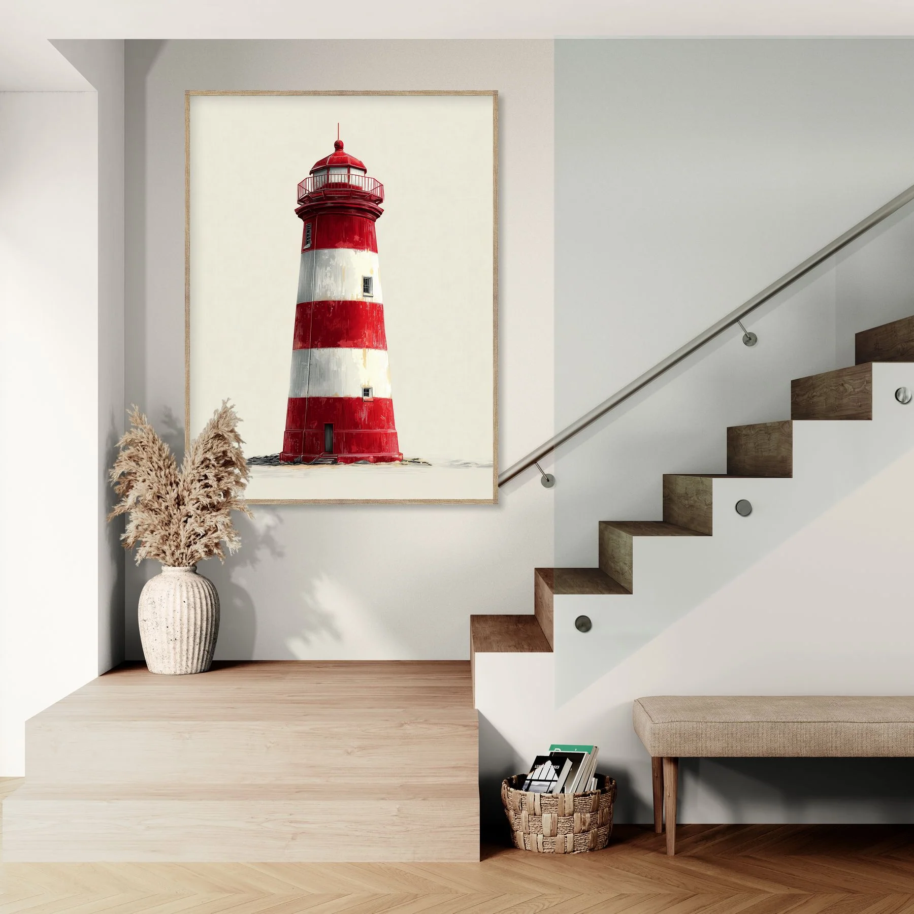 Tableau Phare Marin Rouge