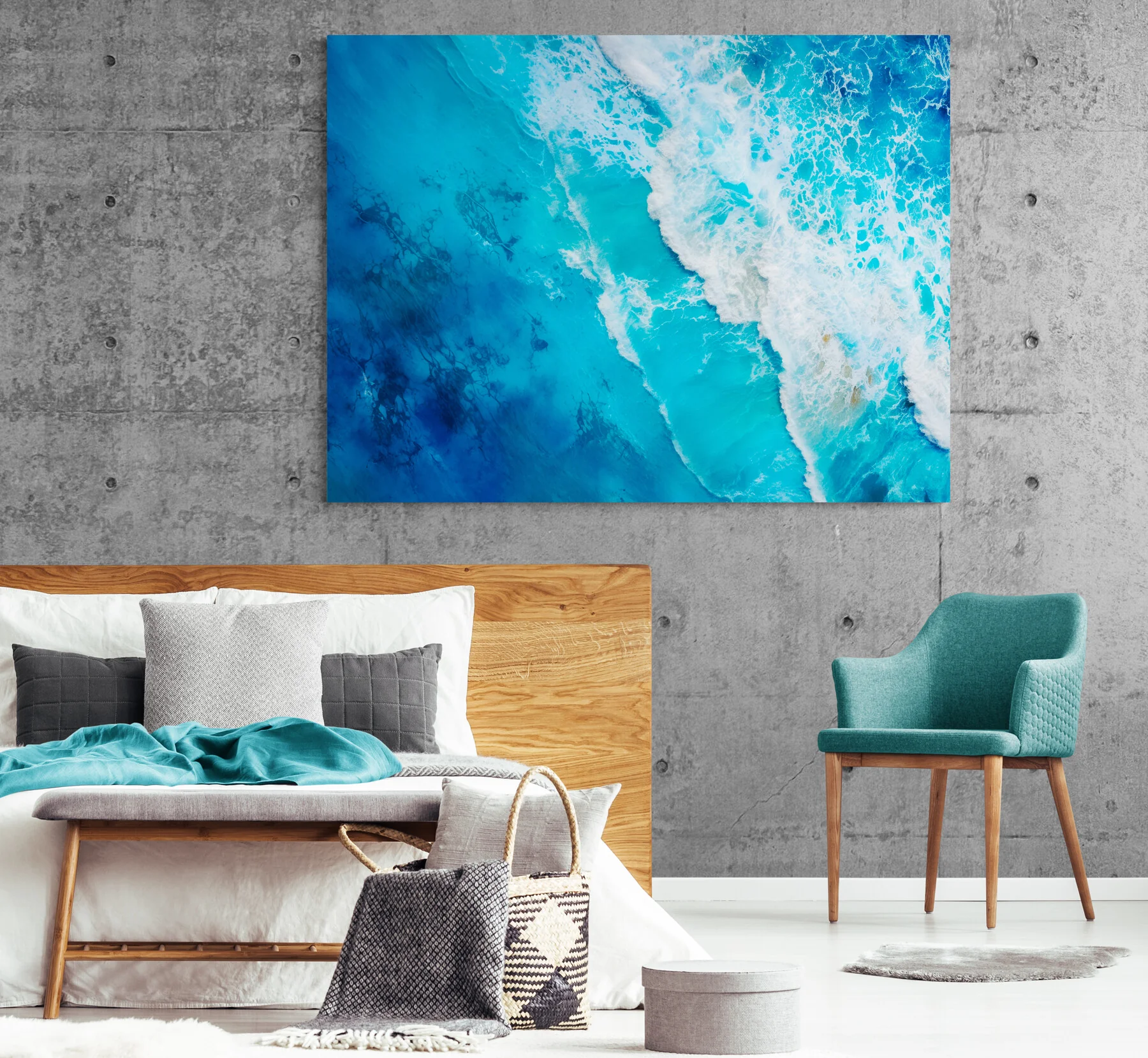 Tableau Vagues Bleues