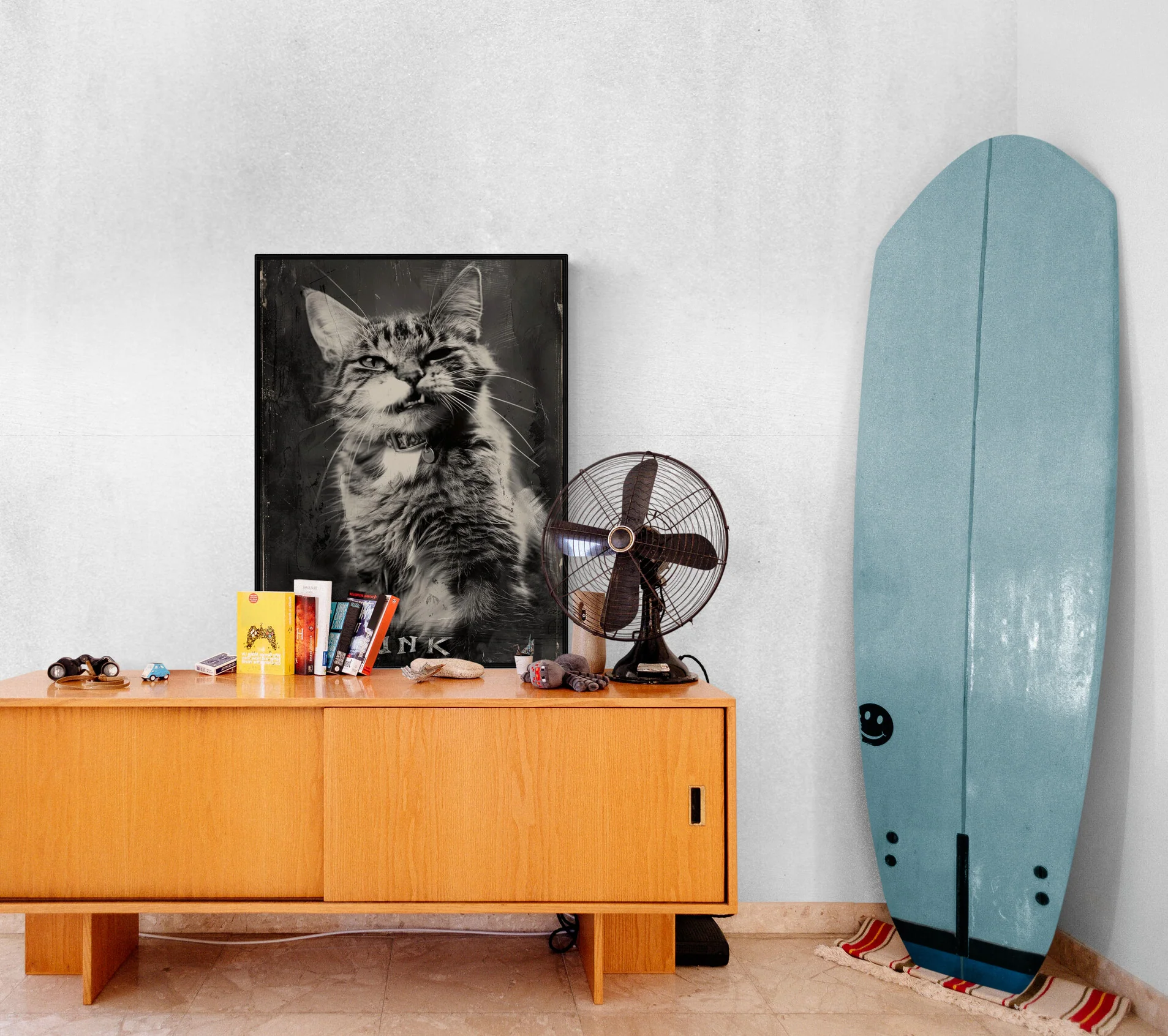 Chat punk vintage: esprit rebelle