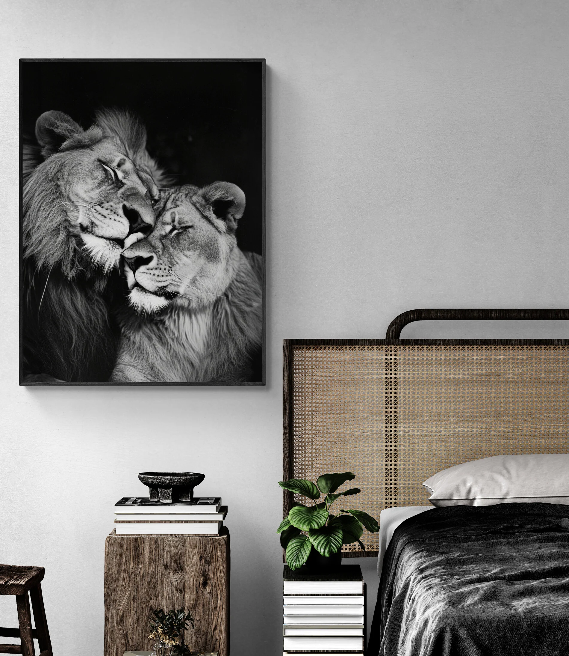 Tableau Lion et Lionne