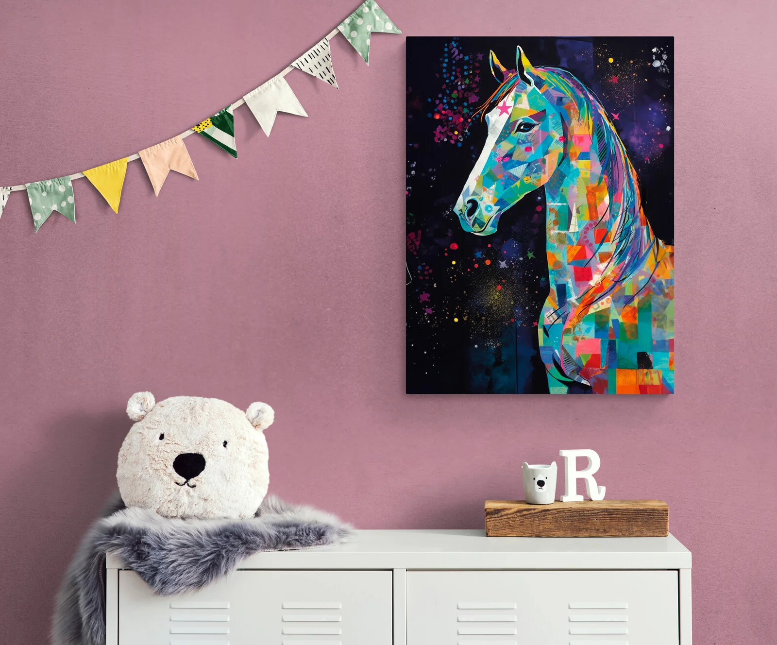 Cheval éclatant d'aventures