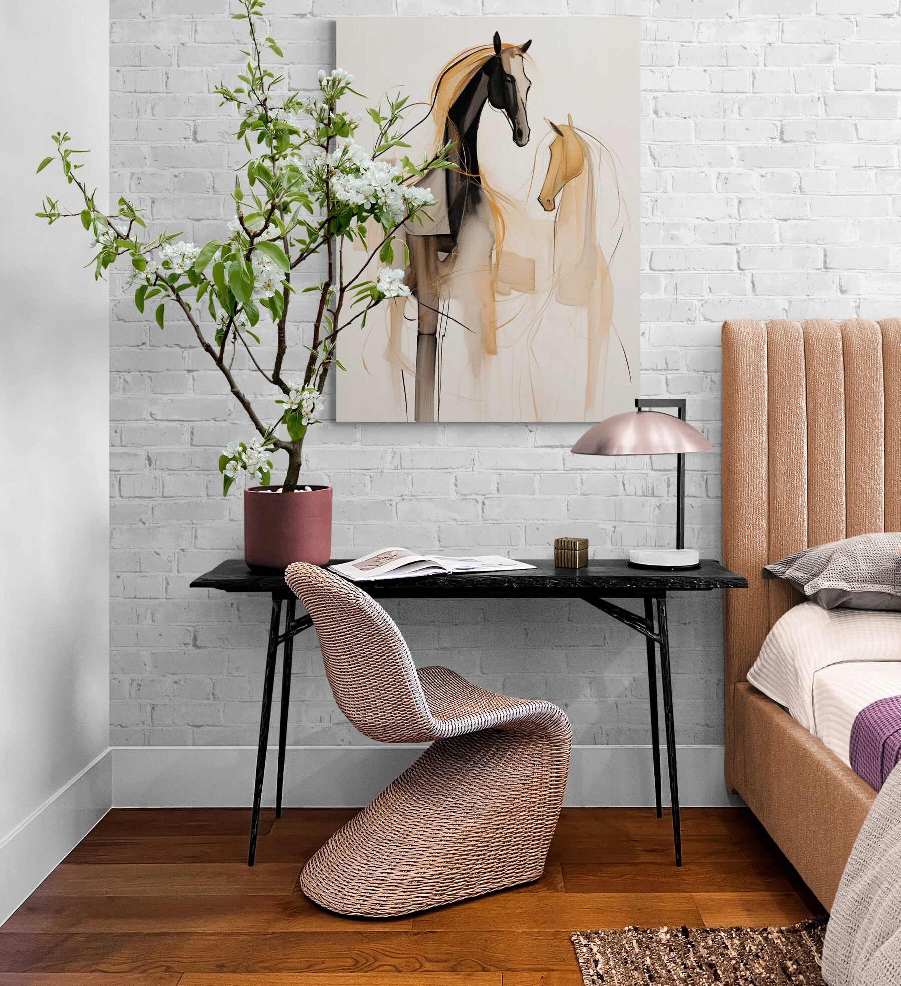 Cheval abstrait en mouvement